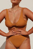 Curve Model Mikayla Klewer in Code B Mustard Brown Atlas Bikini 